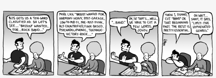$25 Gets Us A Ten-word Classified Ad - Comics About Writing, transparent png
