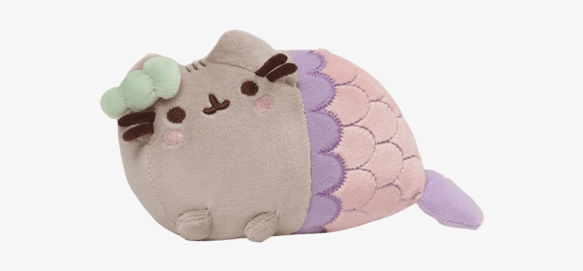 Mermaid Pusheen With Spiral Shell 7" Plush - Mermaid Pusheen Plush, transparent png