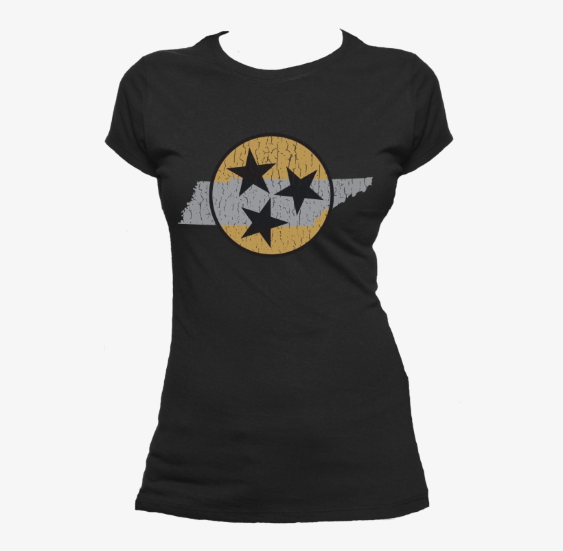 Tri Star Gold Womens Short Sleeve T Shirt - Multi Fandom Signs, transparent png