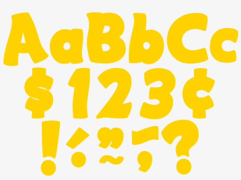 Tcr5818 Yellow Gold Funtastic 4" Letters Combo Pack - Teacher Created Resources Funtastic Letters Combo Pack, transparent png