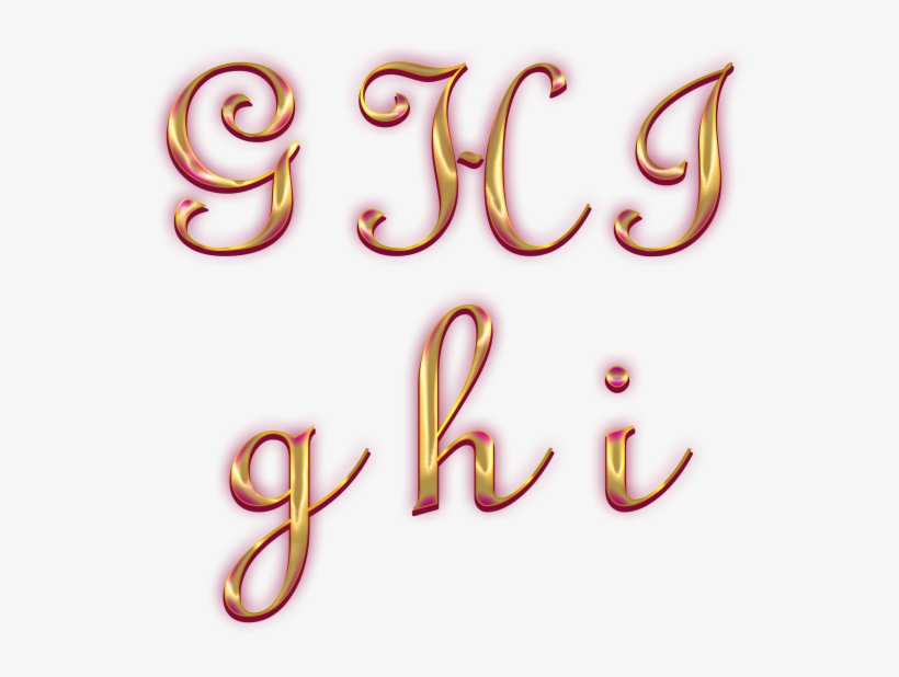 Gold Alphabet, Alphabet, Gold, Letters Png And Psd - Numeral Fonts, transparent png