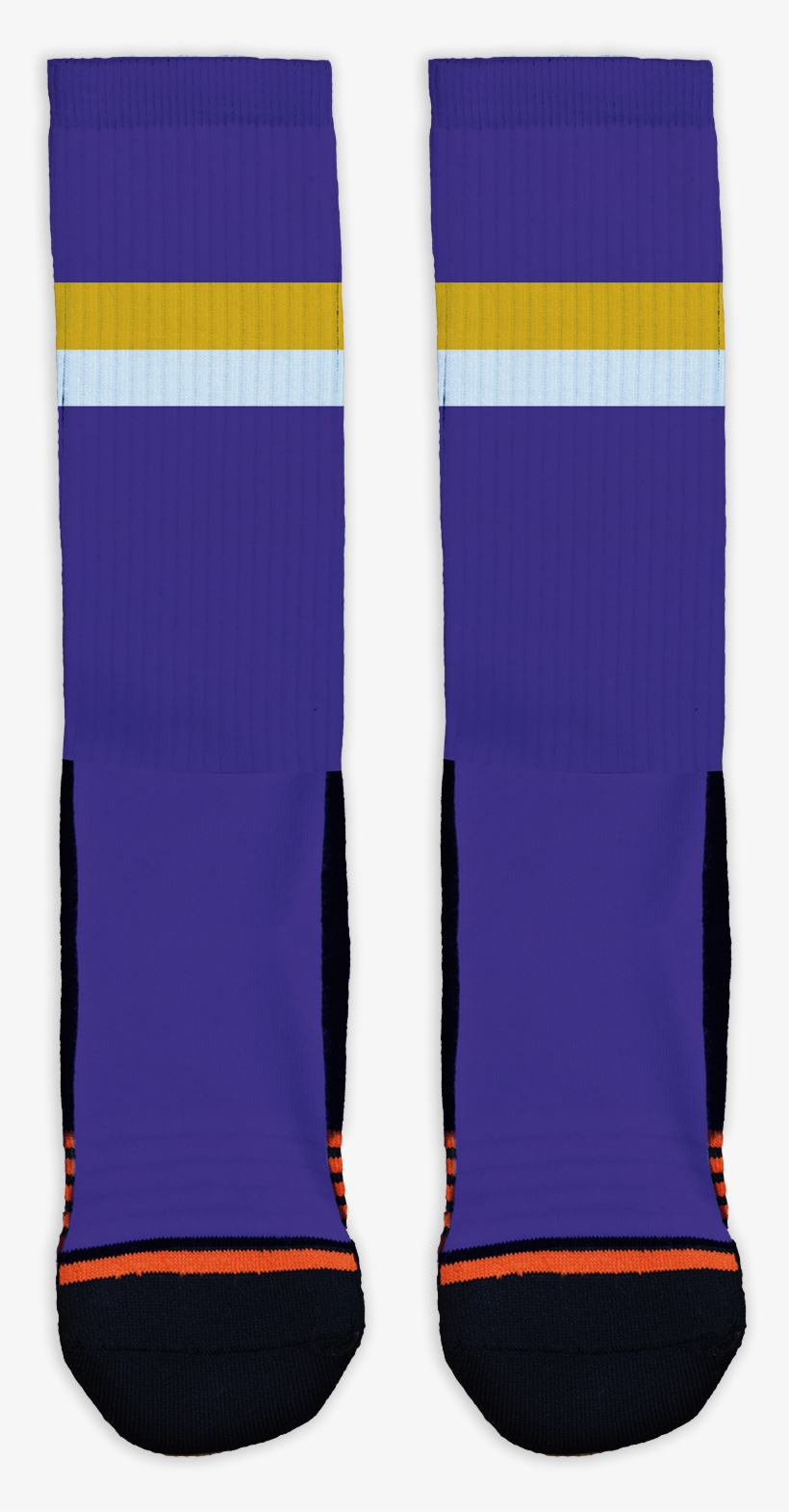 Vikings Stripes - Men's Nike Elite Quick Crew Mid Performance Socks –, transparent png