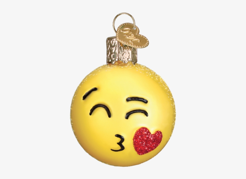 Kissy Face Emoji Christmas Ornament - Old World Christmas Pacific Blue Tang Tropical Fish, transparent png
