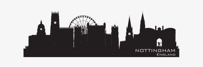 Mind - Nottingham Skyline Silhouette, transparent png