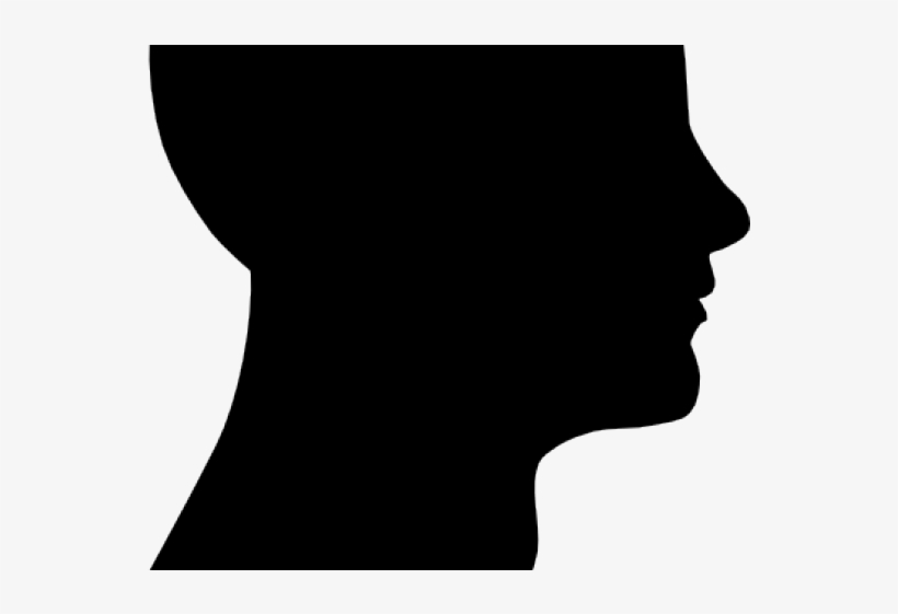 Head Silhouette Cliparts - Black Outline Of A Head, transparent png
