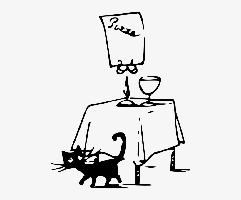 Pizza Meue On Table Png Images - Cat Behind The Table, transparent png