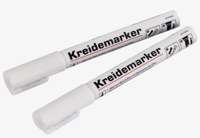 Chalk Markers, Round Tip, Set Of 2 Pieces, White - 1x2 Hama Chalk Marker Set White 58109 Hardware/electronic, transparent png