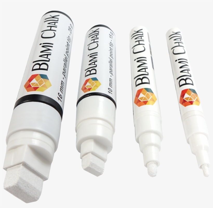 Blami Arts 4 White Chalk Markers With 16mm And 10mm - Art, transparent png