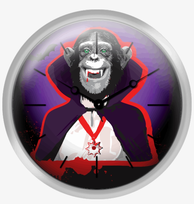 Chimpanzee In Dracula Costume - Chimpanzee In Dracula Costume Wristlet, transparent png