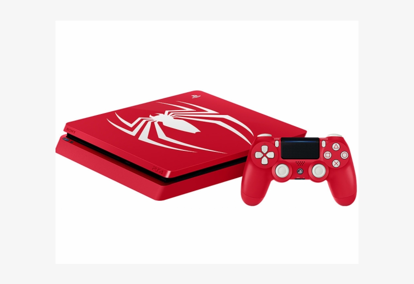 Limited Edition Marvel's Spider Man Ps4 1t - Playstation 4 Slim Spider Man, transparent png