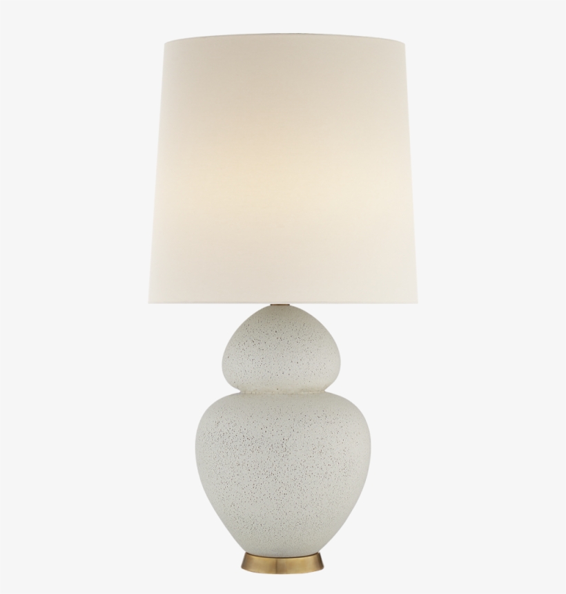 Michelena Table Lamp In Chalk White With Linen S - Linen, transparent png