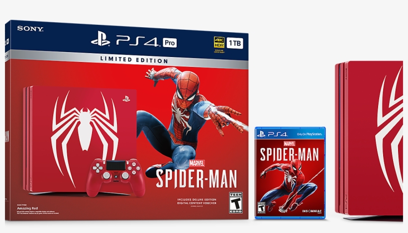 Spider-man Comes To The Ps4 But You Can Still Enjoy - Spider Man Ps4 Pro Bundle, transparent png