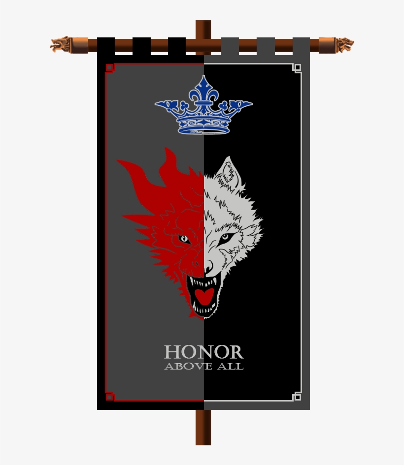 House Stark-targaryen Banner - House Stark And House Targaryen, transparent png