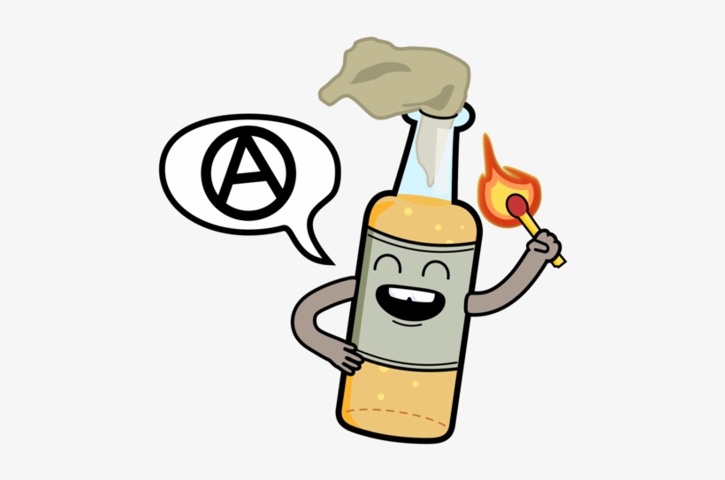 Molotov Cocktail Weapon Bomb Drawing - Clip Art, transparent png