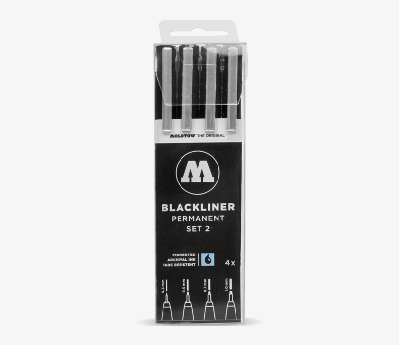 Blackliner Set - Molotow Blackliner Set, transparent png