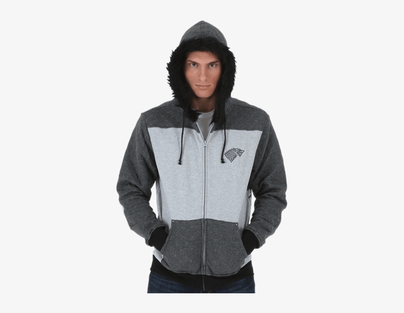 Winter Is Coming House Stark Zippered Hoodie - "winter Is Coming House Stark Zippered Hoodie", transparent png