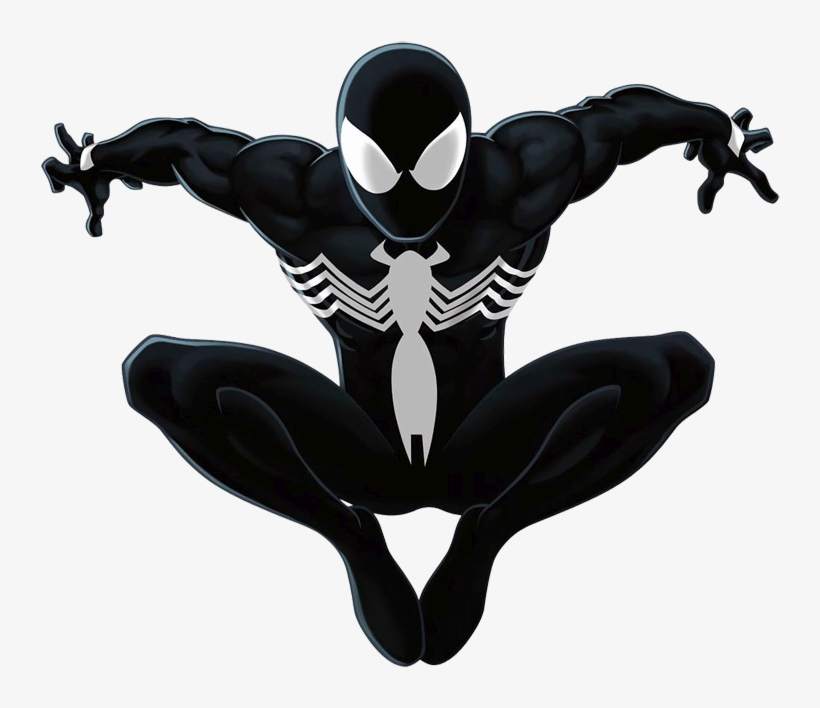Spider-man Clipart Spider Hanging - Spider Man Black Suit, transparent png