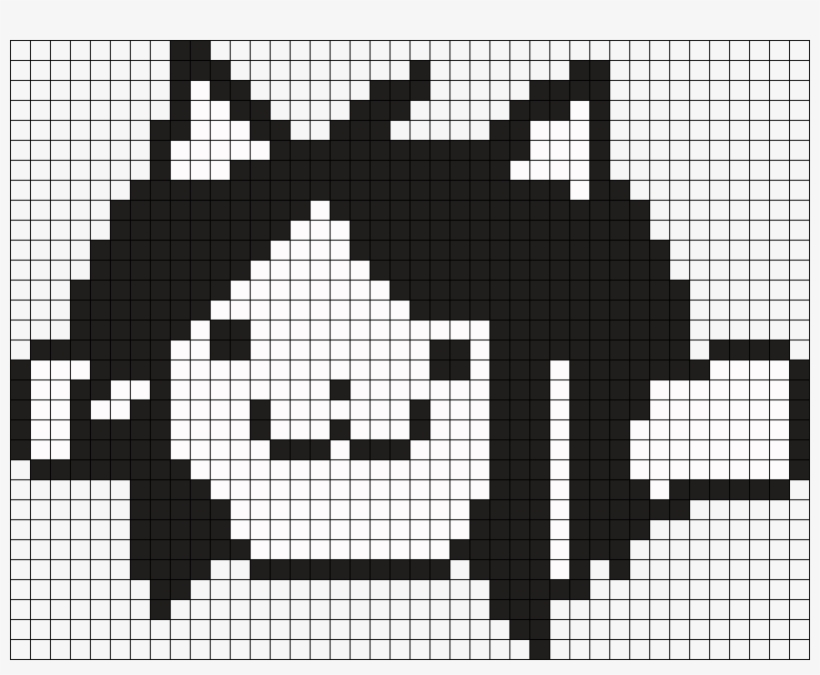 Hoi Its Temmie Perler Bead Pattern / Bead Sprite - Bead, transparent png
