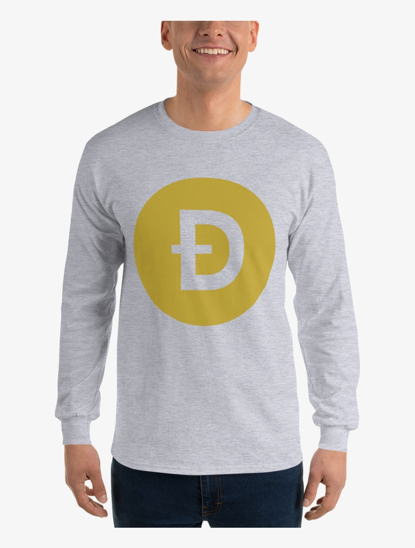 Dogecoin Long Sleeve T-shirt - Long-sleeved T-shirt, transparent png