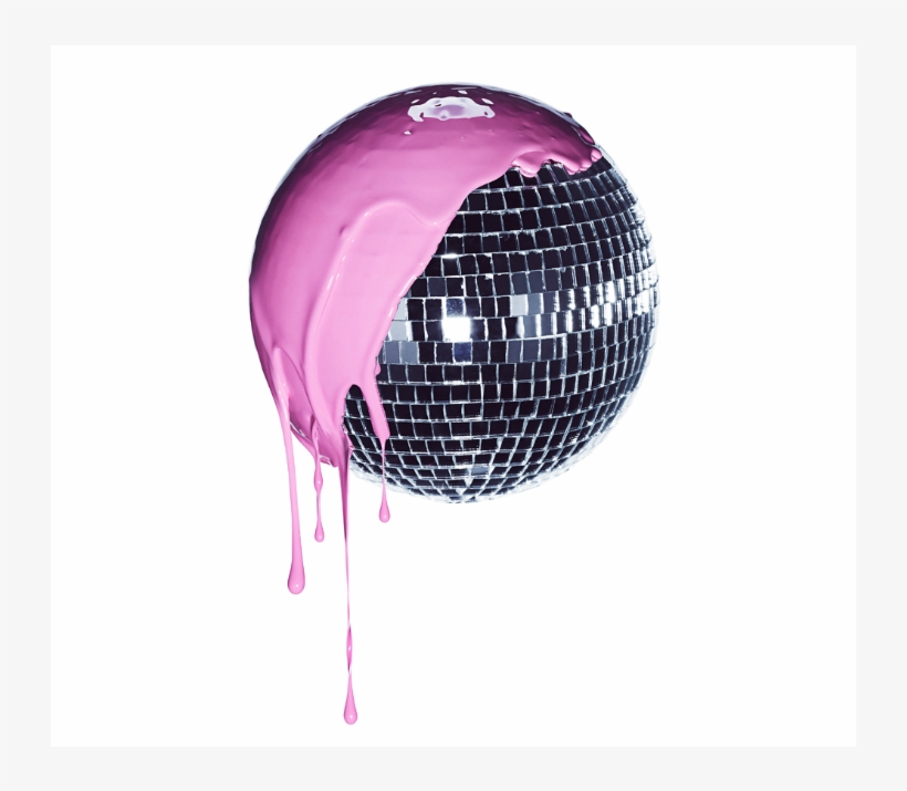 Disco Ball With Pink Paint - Sphere, transparent png