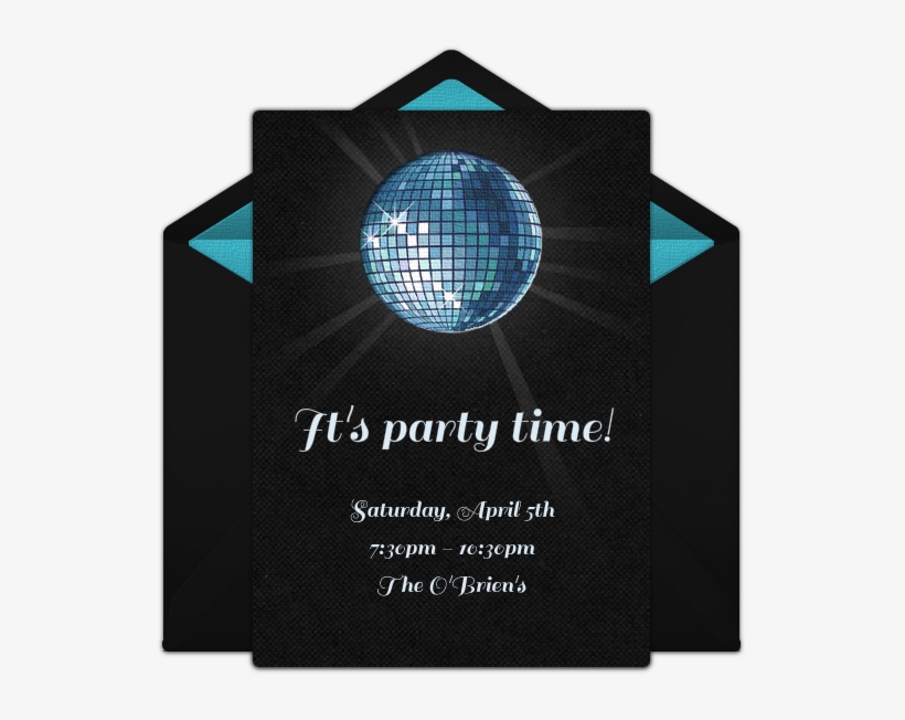 Disco Ball Online Invitation - Party, transparent png
