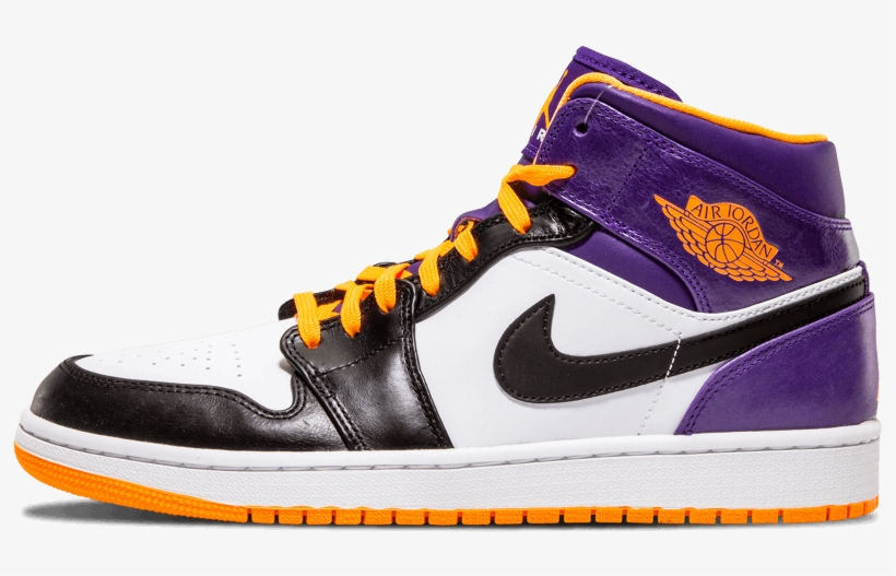 Air Jordan 1 Mid "phoenix Suns", transparent png