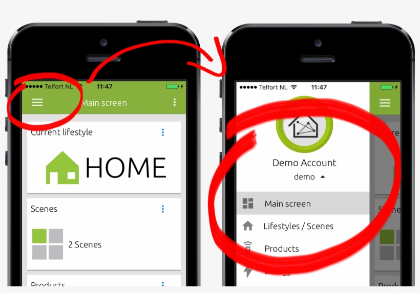 Open The Main Screen By Pressing The 3 Horizontal Stripes - Ios Main Menu, transparent png