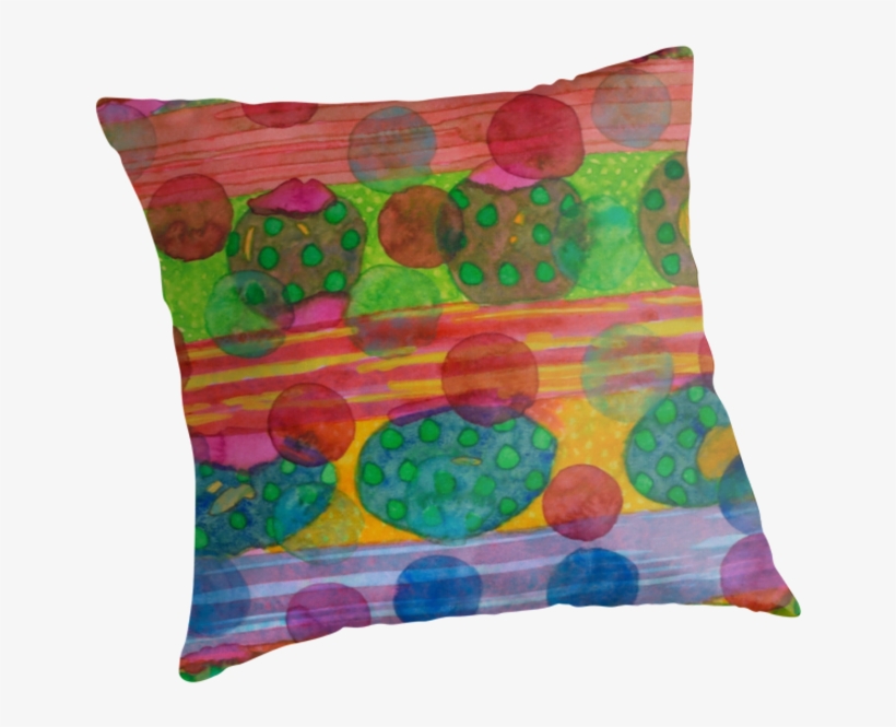 Round Shapes Within And Above Horizontal Stripes By - Cushion, transparent png