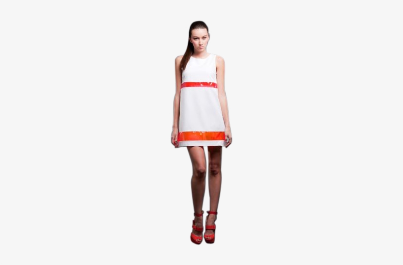 I Covet 60′s Inspired Dress W/plastic Horizontal Stripes - Photo Shoot, transparent png