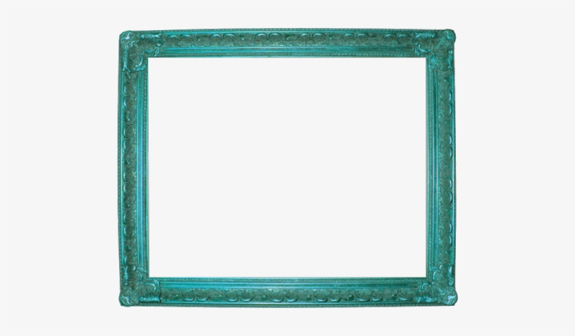 Simple Vintage Sea Green Frame - Bed, transparent png