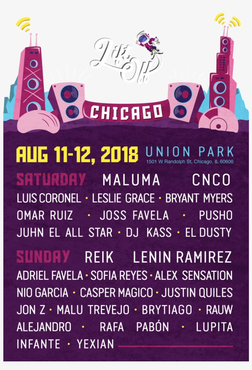 Lof Landing Lineup 0802 - Lift Off Festival Chicago, transparent png