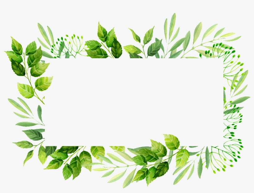 Rectangular Leaf Frame Png Transparent - Marcos De Hojas Png, transparent png