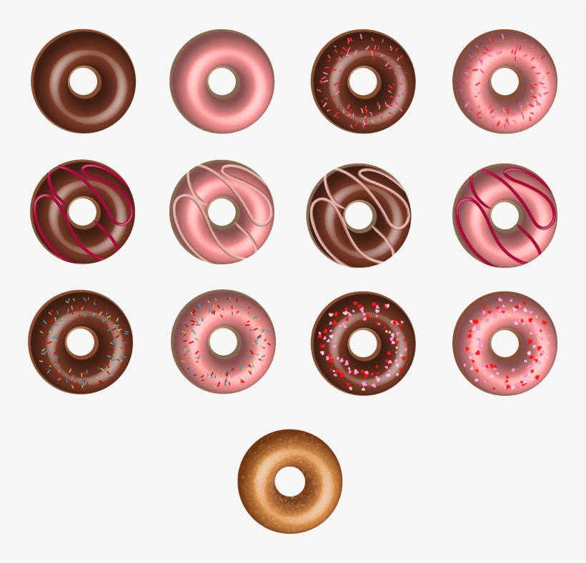 Dozen-doughnuts - Doughnut, transparent png