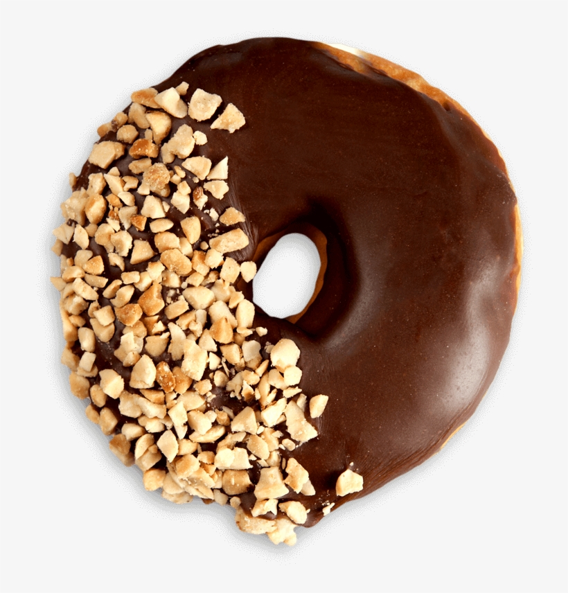 Chocolate Dip Peanut - Donuts Png, transparent png