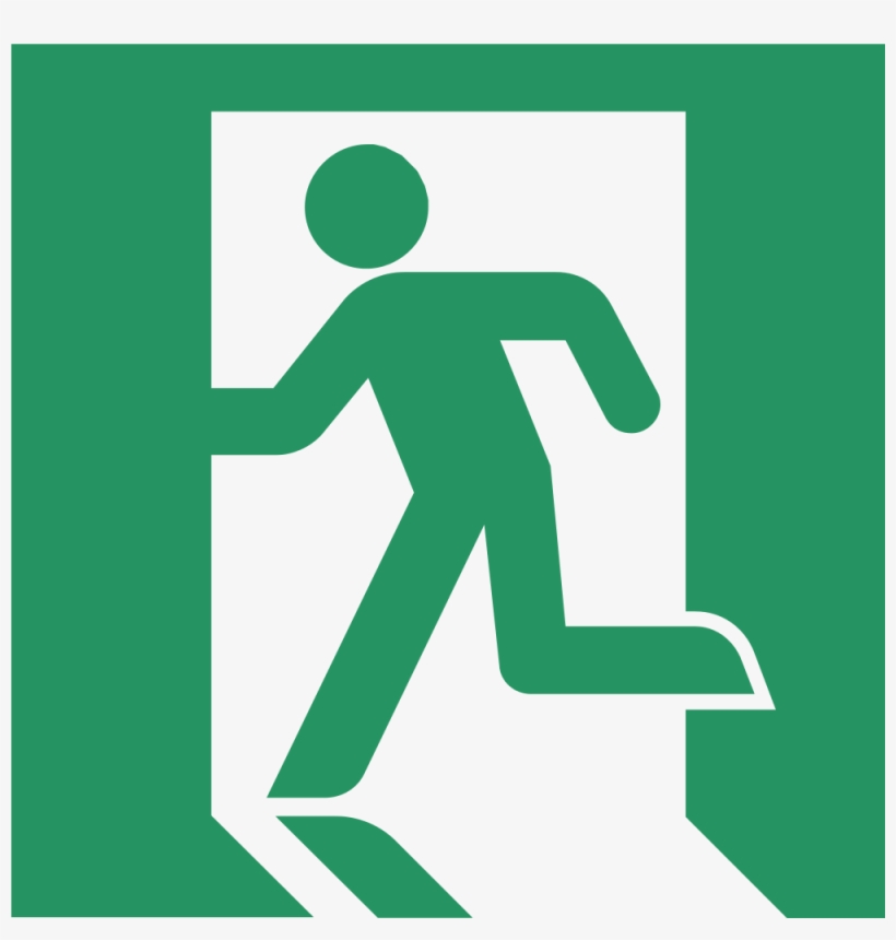 File - Publicinformationsymbol Emergencyexit - Svg - Emergency Exit, transparent png