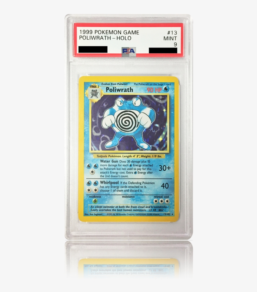 Psa 9 Poliwrath 13/102 - Pokemon Card - English Holo Poliwrath - Base Set 2, transparent png