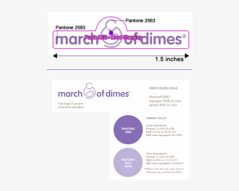 March Of Dimes Custom Logo Flashing Blinky Light Pin - Color, transparent png