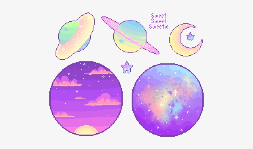 Decided To Make Some Pixel Planets And Space Stuff - Pastel Pixel, transparent png