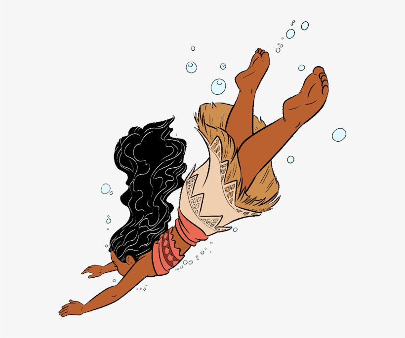 Moana Swimming - Moana Swimming Png, transparent png