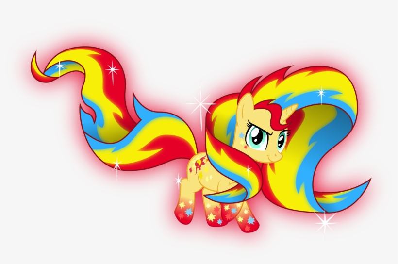 Image Sunset Shimmer Rainbow Power By Zekrom 9png My - Mane 6 Rainbow Power, transparent png