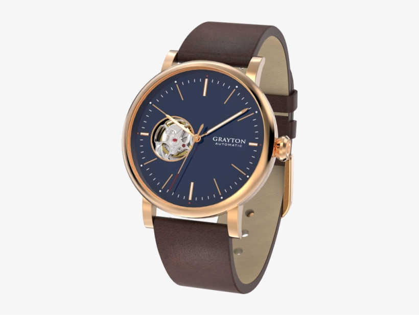 Minimalist Blue Dial Open Heart Mechanical Automatic - Open Heart Mechanical Watch, transparent png
