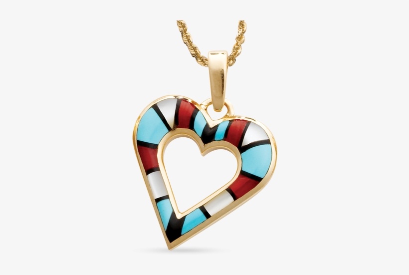 Multi Color Open Heart Pendant - Open Heart Pendant, transparent png