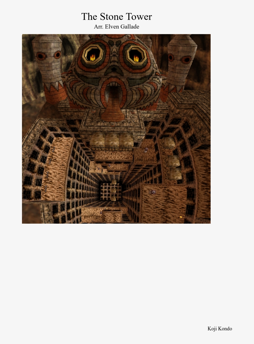 The Stone Tower Sheet Music Composed By Koji Kondo - Stone Tower Temple Art, transparent png