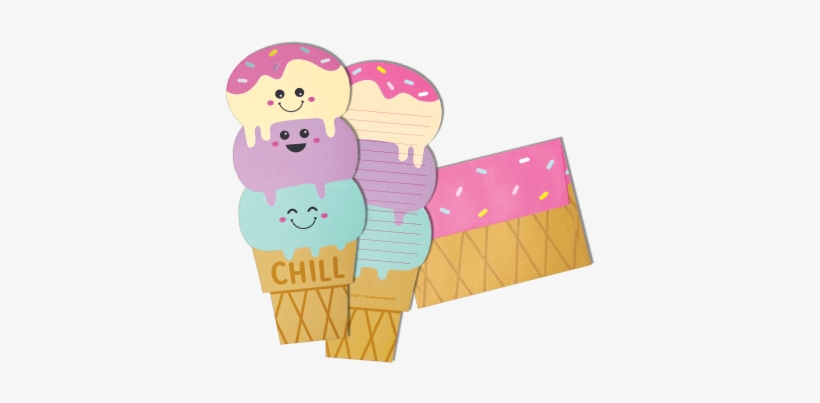 Chill Cone Glitter Notecards - Iscream Chill Cone Glitter Notecards, transparent png