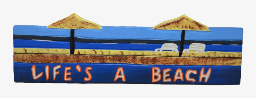 Wood Sign Life's A Beach, transparent png
