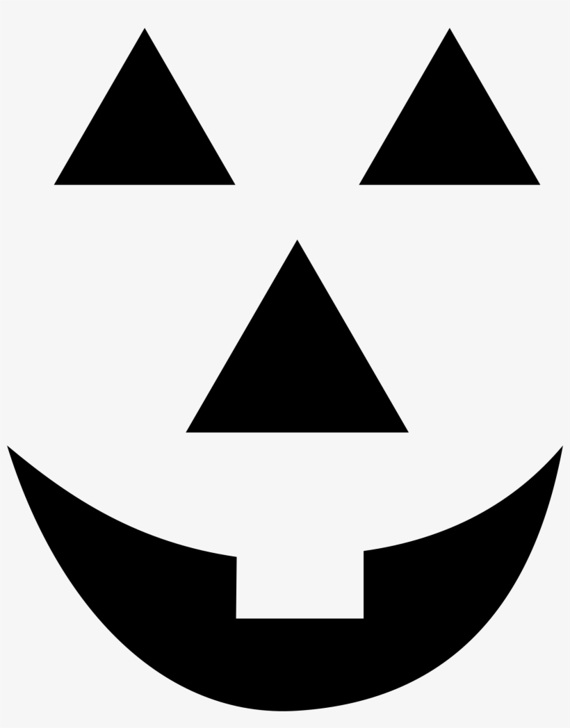 Graphic Black And White Simple Silhouette Big Image - Jack O Lantern Face Clipart, transparent png