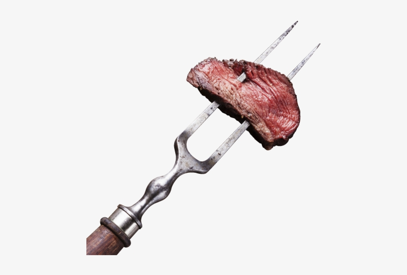 Steak On Fork Png, transparent png