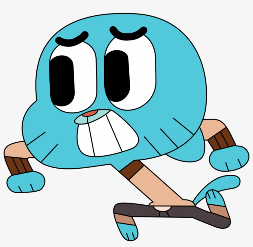 Gumball Running By - Gumball Watterson Running, transparent png
