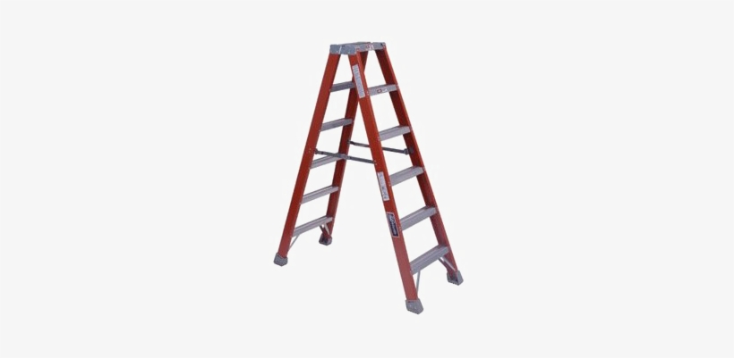 Ladder Transparent Background Png - Fm1506 6 Ft Fiberglass Twin Front Step Ladder, transparent png