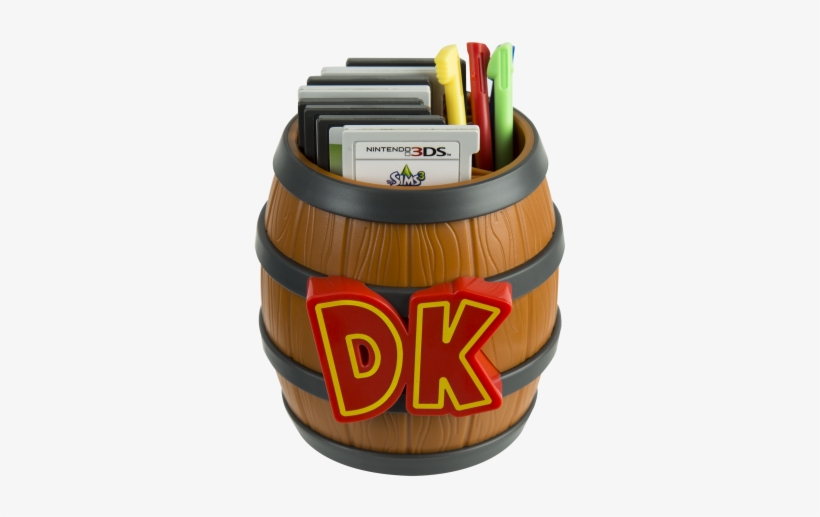 Donkey Kong Barrel Game Card Storage - Donkey Kong 3ds Barrel, transparent png